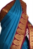 Traditional Contrast Pure Mysore Crepe Silk Saree